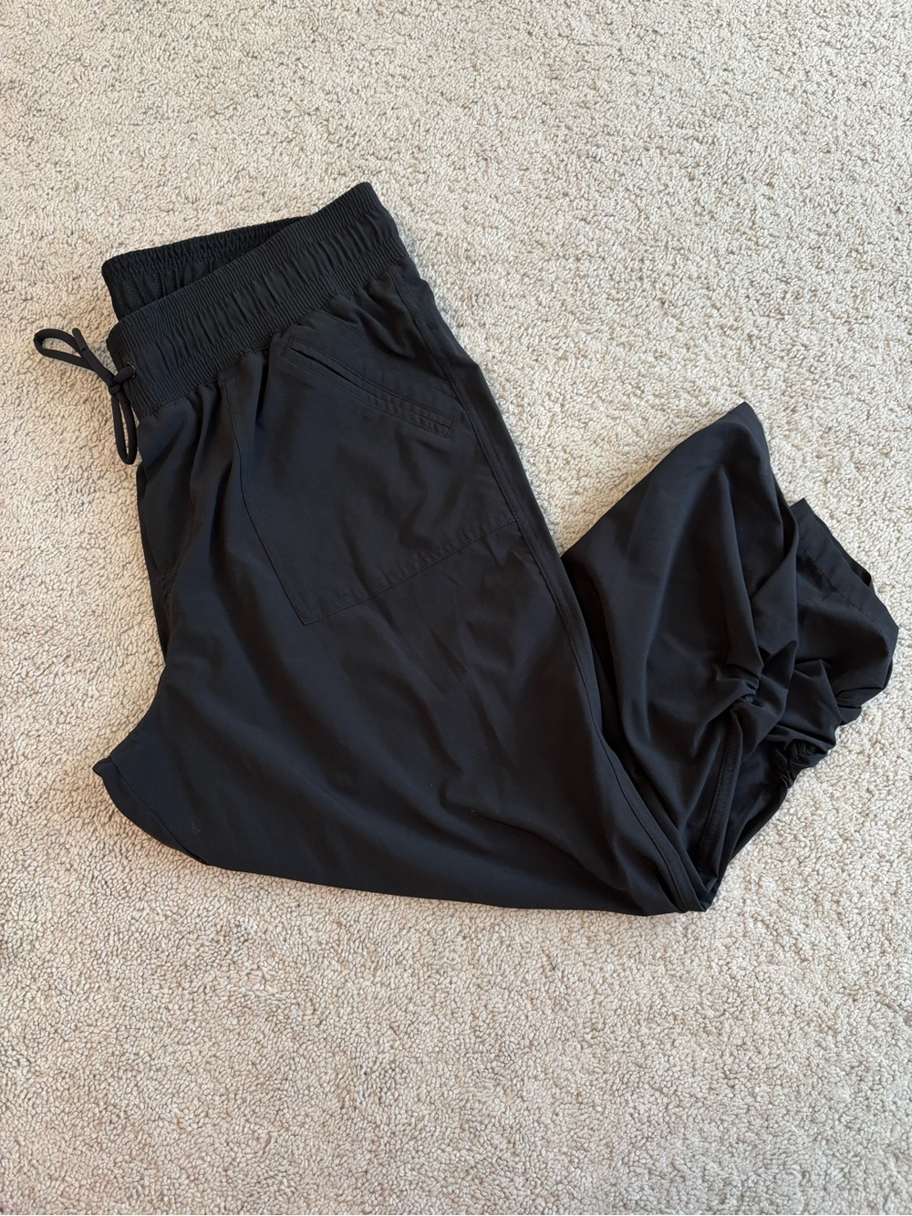 Prana Black Drawstring Jogger Pants, Women’s Large